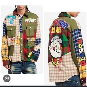 Reason men’s flannel shirt/jacket size L